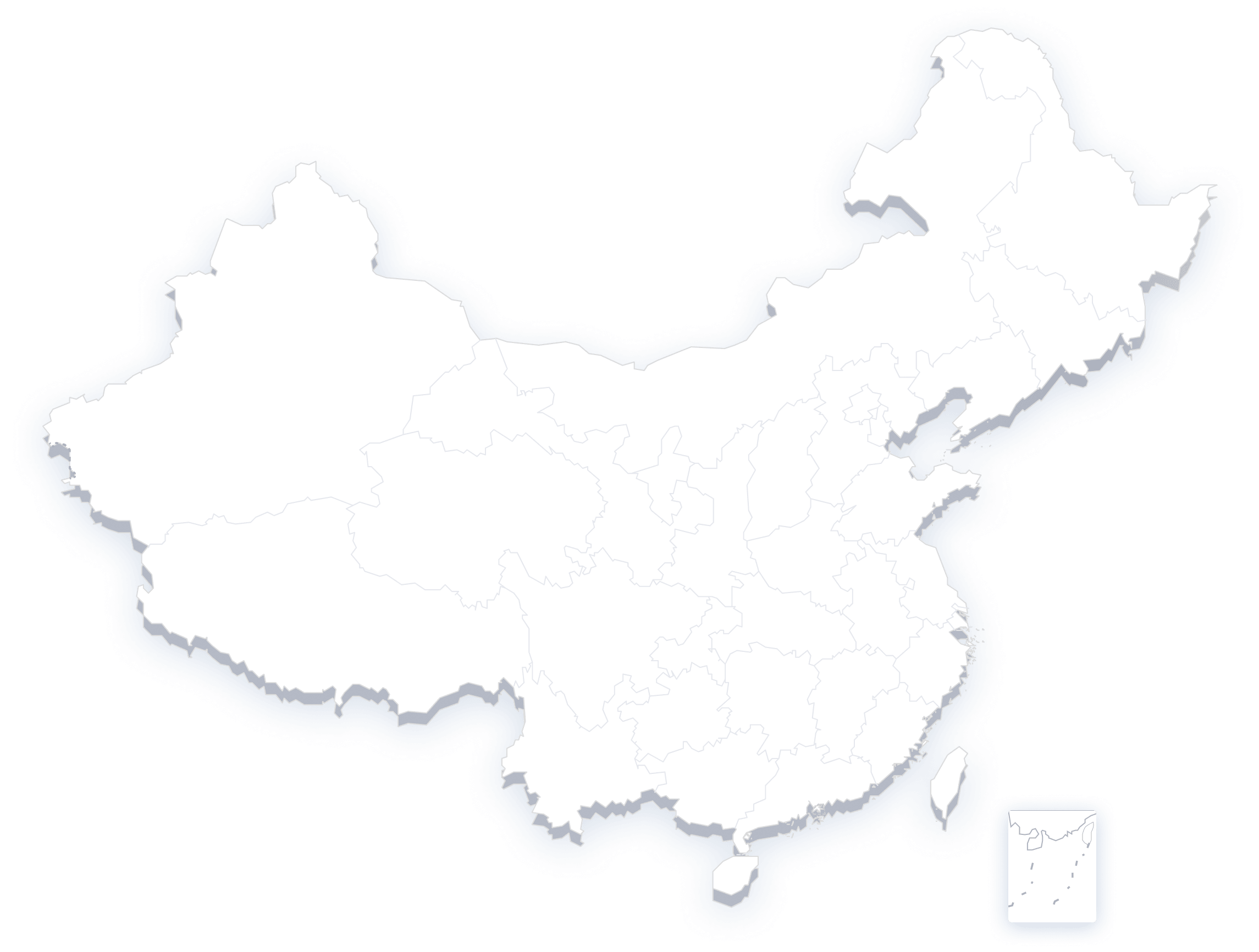 辛孚科技现有合作伙伴在中国的分布示意图